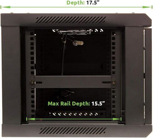 NavePoint 6U Wall Mount Network Server 19 Inch Cabinet Rack Enclosure Glass Door Lock W/Shelf in Saudi Arabia
