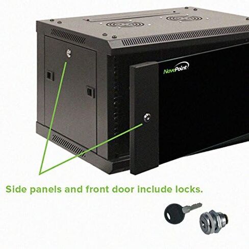 NavePoint 6U Wall Mount Network Server 19 Inch Cabinet Rack Enclosure Glass Door Lock W/Shelf in Saudi Arabia