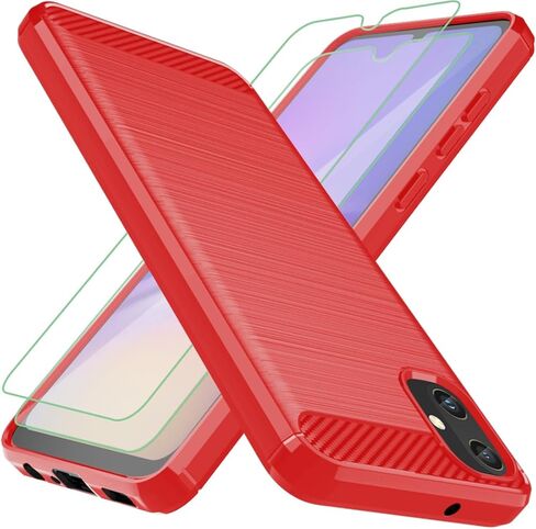 Osophter for Galaxy A05 Case: with 2pcs Screen Protector Shock-Absorption Flexible TPU Rubber Protective Cover for Samsung Galaxy A05 Phone Case(Black) in Saudi Arabia