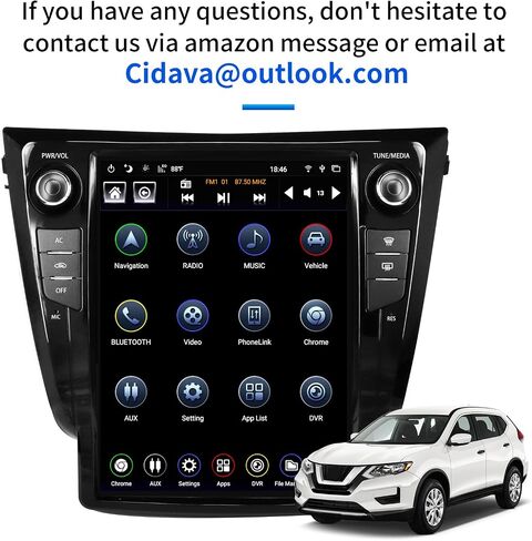 بديل راديو السيارة Cidava T-Style لسيارة Rogue 2013-2019 (AC - HI)، مشغل وسائط متعددة لوحدة رأس Android مقاس 12.1 بوصة، ملاحة GPS/PhoneLink/HDMI Out/AUX/Wi-Fi in Saudi Arabia