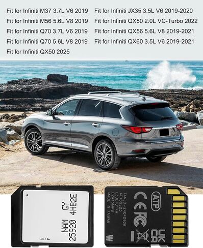 أحدث إصدار من بطاقة SD للملاحة استبدال 25920-4HB2E مناسبة لإنفينيتي JX35 M37 M56 Q70 QX50 QX56 QX60 QX80 2019-2024 لخرائط الولايات المتحدة الأمريكية/كاليفورنيا in Saudi Arabia