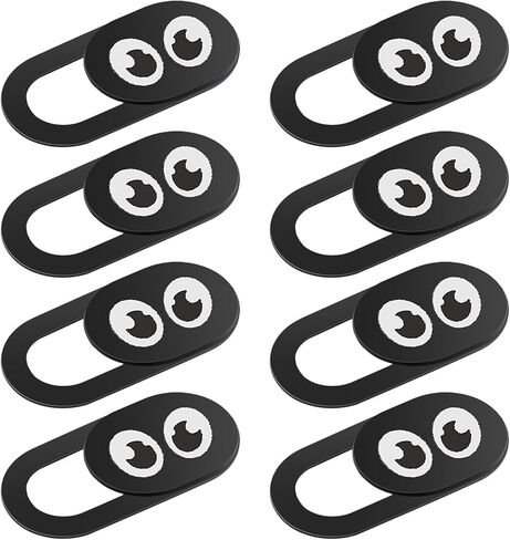 Thin Webcam Cover Slide, 8PCS Phone Laptop Camera Cover Slide Cute | Laptop Camera Blocker Slider Strong Adhesive Protect Privacy Security Compatible with Tablet Desktop PC Smartphones(Eye) in Saudi Arabia