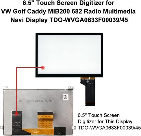 6.5 ''شاشة تعمل باللمس محول الأرقام استبدال لشركة فولكس فاجن جولف العلبة MIB200 682 راديو الملاحة الوسائط المتعددة in Kuwait