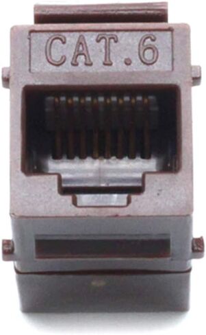 5 قطع من قارنات التوصيل Keystone Cat6 RJ45، قارنات إدراج من أنثى إلى أنثى، بني in Kuwait