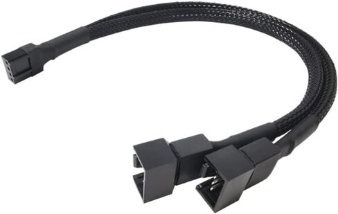 2 Pack PC Fan Splitter PWM 4 Pin CPU Fan Header Splitter Case Computer Fan Splitter in Saudi Arabia