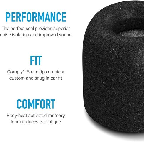 Comply Foam 100 Series Original Replacement Ear Tips for Etymotic, ISOtunes, Westone & More | Ultimate Comfort | Unshakeable Fit | TechDefender | Medium, 3 Pairs in Saudi Arabia