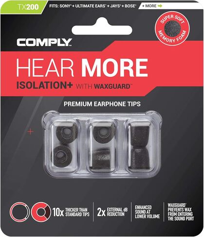 Comply Foam 100 Series Original Replacement Ear Tips for Etymotic, ISOtunes, Westone & More | Ultimate Comfort | Unshakeable Fit | TechDefender | Medium, 3 Pairs in Saudi Arabia