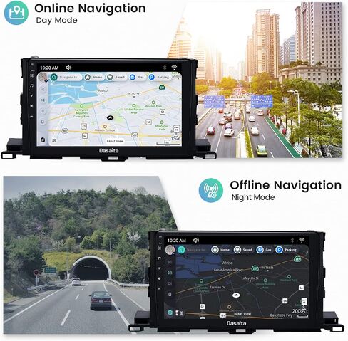 Dasaita with Scout HD 10.2" Android Car Radio for Toyota Highlander 2015 2016 2017 2018 2019 Carplay Android Auto IPS Touch Screen Car Stereo GPS Navigation 4G RAM 64G ROM 1280x720 Head Unit in Saudi Arabia