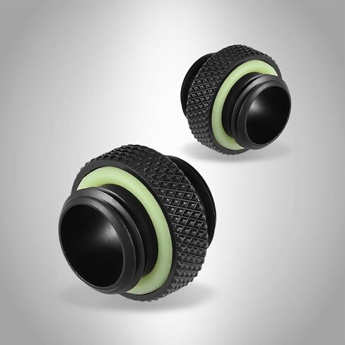 Corsair Hydro X Male 2Pcs G1 4 Thread Fitting Adapter Connector For Computer Water Cooling System Black Short(Mini pair wire short) in Saudi Arabia