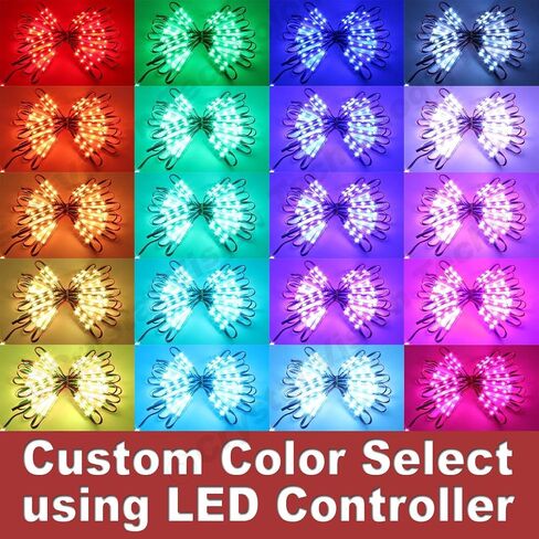 Crystal Vision Korean Genuine 5050 Bright LED Module StoreFront Window Kit/Plug-in and Play Pre-Installed/ 50W Made in Korea w/Warranty (RGB 25ft) in Saudi Arabia