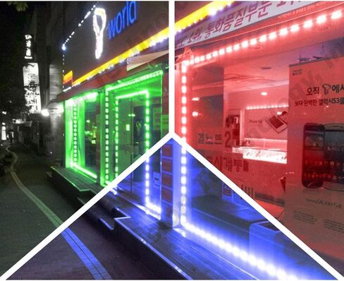 Crystal Vision Korean Genuine 5050 Bright LED Module StoreFront Window Kit/Plug-in and Play Pre-Installed/ 50W Made in Korea w/Warranty (RGB 25ft) in Saudi Arabia