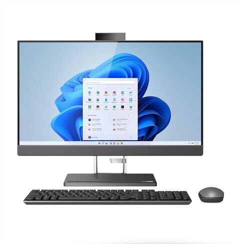 Lenovo IdeaCentre AIO 5 All-in-One Desktop | 27" QHD IPS Anti-Glare Touch 350nits 100Hz | Intel 14-core i7-12700H Processor | 16GB DDR5 1TB SSD | 5MP+ IR Camera JBL Win11Pro Grey + HDMI Cable in Saudi Arabia