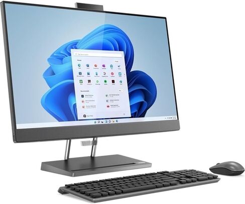 Lenovo IdeaCentre AIO 5 All-in-One Desktop | 27" QHD IPS Anti-Glare Touch 350nits 100Hz | Intel 14-core i7-12700H Processor | 16GB DDR5 1TB SSD | 5MP+ IR Camera JBL Win11Pro Grey + HDMI Cable in Saudi Arabia