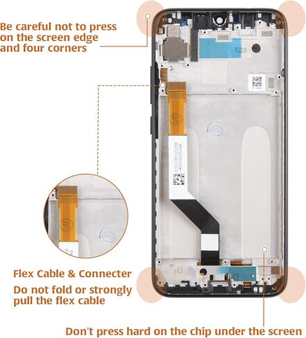 for Xiaomi Redmi Note 7/7 Pro Screen Replacement Touch Digitizer 6.3 inch M1901F7G,M1901F7H,M1901F7I,M1901F7S LCD Display Full Assembly Repair Kits,with Tools(Black with Frame) in Saudi Arabia