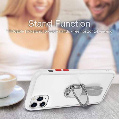Magnetic Phone Ring Holder, Removable Ergonomic Finger Loop Kickstand with Strap, Phone Gripper for Back of Phone Cases, Compatible with Wireless Charging in Saudi Arabia