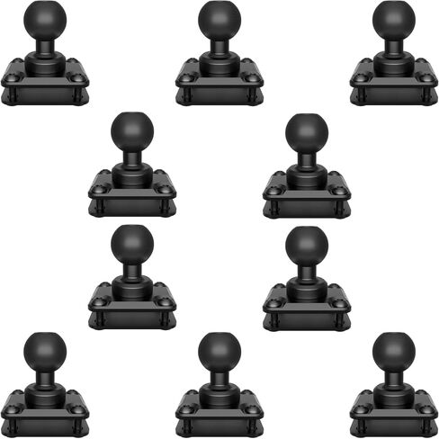 Tackform (5 Pack) AMPS Mount - 25.4mm/1"/B-Sized System Compatible | CNC 6061-T6 Aluminum Ball | 4-Hole Drill Base | Mount Direct to Dash, AMPS, or Grid Style Brackets | Includes Hardware Kit | in Saudi Arabia