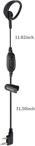 Retevis RT68 Soft Earhook Walkie Talkie Earpiece with Mic, in-Ear, 2 Pin, for RT22 RT68 RT21 H-777 RT86 RT19 RT18 RB45, Compatible with RB45 UV-5R Arcshell 2 Way Radio, Two Way Radio Earpiece(1 Pack) in Saudi Arabia