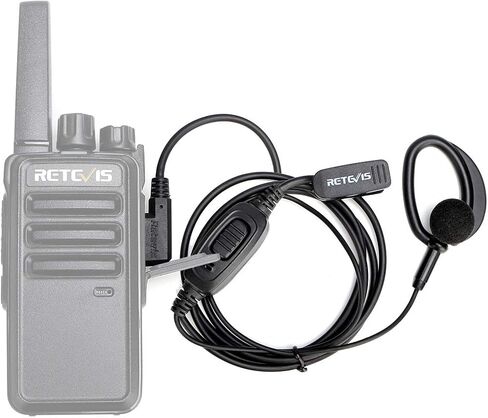 Retevis RT68 Soft Earhook Walkie Talkie Earpiece with Mic, in-Ear, 2 Pin, for RT22 RT68 RT21 H-777 RT86 RT19 RT18 RB45, Compatible with RB45 UV-5R Arcshell 2 Way Radio, Two Way Radio Earpiece(1 Pack) in Saudi Arabia