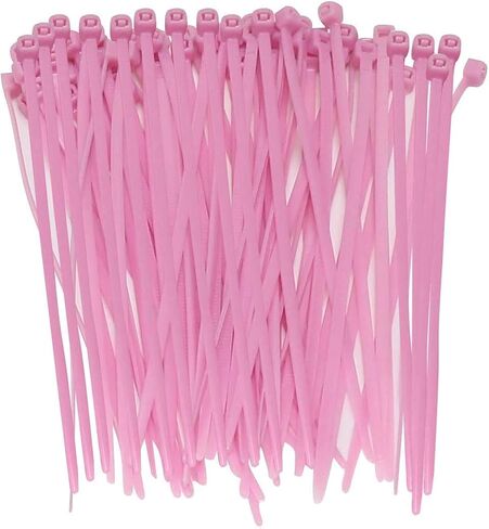 URBEST 100 Pcs Self Locking Wire Cable Zip, Tie Fasten Wrap 4 Inch Nylon Zip Tie (4 INCH, Black) in Saudi Arabia