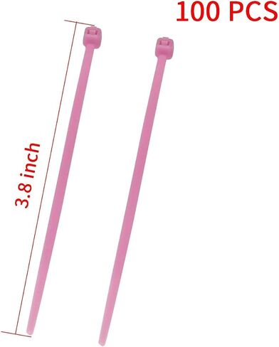 URBEST 100 Pcs Self Locking Wire Cable Zip, Tie Fasten Wrap 4 Inch Nylon Zip Tie (4 INCH, Black) in Saudi Arabia