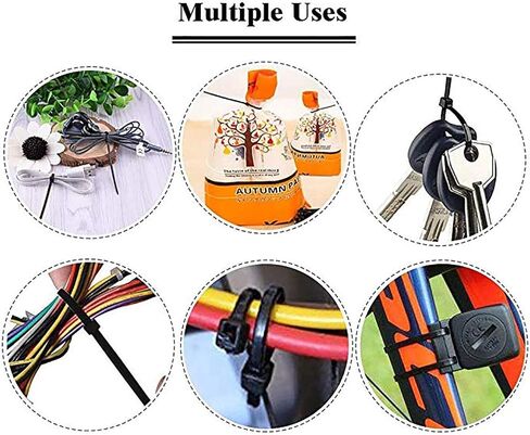 URBEST 100 Pcs Self Locking Wire Cable Zip, Tie Fasten Wrap 4 Inch Nylon Zip Tie (4 INCH, Black) in Saudi Arabia