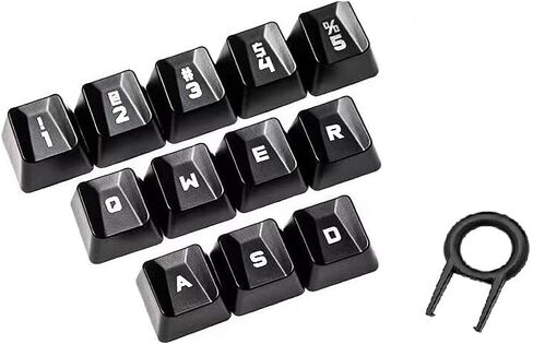 Romer-G Backlit keycaps for Logitech G910 G413 G512 G513 K840 GPRO G810 G413 G310 G613 Mechanical Keyboard 12-Key -Black in Saudi Arabia