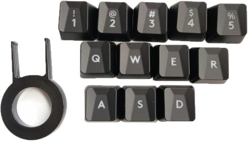 Romer-G Backlit keycaps for Logitech G910 G413 G512 G513 K840 GPRO G810 G413 G310 G613 Mechanical Keyboard 12-Key -Black in Saudi Arabia