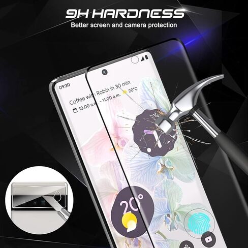 عبوتان لواقي شاشة Google Pixel 7 Pro، عبوتان واقي شاشة من الزجاج المقوى 【2+2 Pack】 عبوتان من واقي عدسة الكاميرا، واقي شاشة من الزجاج المقوى بقوة 9H لـ Google Pixel 7 Pro 5g in Kuwait
