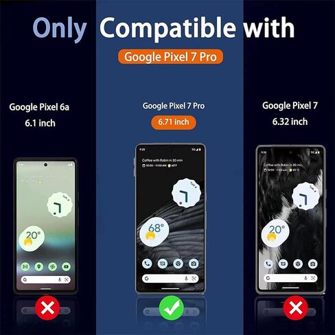 عبوتان لواقي شاشة Google Pixel 7 Pro، عبوتان واقي شاشة من الزجاج المقوى 【2+2 Pack】 عبوتان من واقي عدسة الكاميرا، واقي شاشة من الزجاج المقوى بقوة 9H لـ Google Pixel 7 Pro 5g in Kuwait