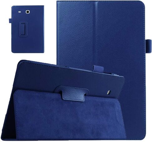 حافظة Galaxy Tab E 9.6 - حافظة جلدية رفيعة قابلة للطي لجهاز سامسونج جالاكسي تاب E 9.6 بوصة (تناسب جميع الإصدارات SM-T560 T561 T565 وSM-T567V) - أرجواني in Saudi Arabia