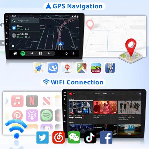 2G 64G لسيارة Ford Mustang 2015-2020 Android Stereo Radio Carplay، Rimoody 9 بوصة شاشة تعمل باللمس Android Auto Mirror Link Bluetooth FM/RDS GPS WiFi HiFi SWC كاميرا احتياطية in Kuwait