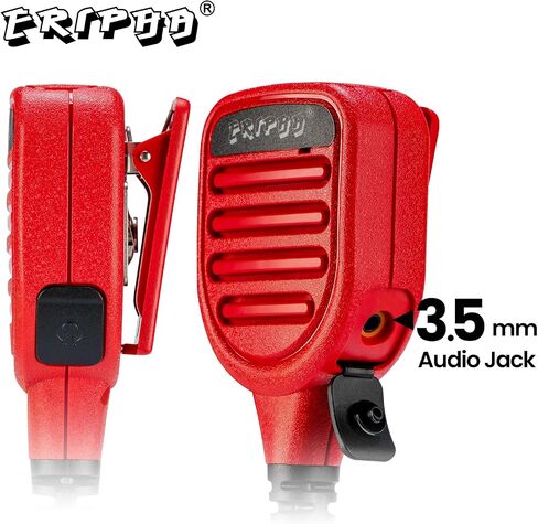 Speaker Microphone Shoulder Waterproof IP56 Compatible with Kenwood Two Way Radio with 3.5mm Jack (2 pcs) in Kuwait