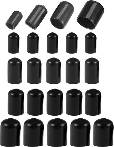 DMiotech 40 Pack 9/32" 3/8" 1/2" 13/16" ID Red Screw Thread Protectors Rubber End Caps Bolt Covers for Screw Bolt Furniture Pipe in Saudi Arabia