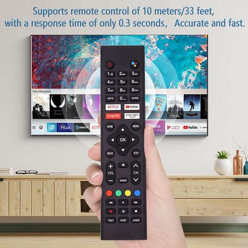 Replacement Remote Control for Sceptre Smart Android TV 8142026670099K A322BV-SRC A515CV-UMC Without Google Assistant Function in Kuwait