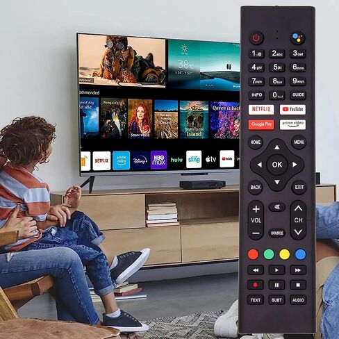 Replacement Remote Control for Sceptre Smart Android TV 8142026670099K A322BV-SRC A515CV-UMC Without Google Assistant Function in Kuwait