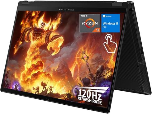 ASUS ROG Flow 13.4" Ryzen 9 Touchscreen Business Convertible 2-in-1 Laptop, 13.4" FHD+ 1920 * 1200 Touchscreen 120Hz, AMD Ryzen 9 7940HS, 16GB RAM, 512GB SSD, Windows 11 Pro in Saudi Arabia