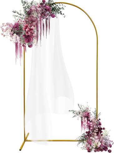 Arch Backdrop Stand Set of 2, 7.2FT 6FT Metal Gold Wedding Arch Frame Balloon Stand for Birthday Party Baby Shower Ceremony Decoration in Saudi Arabia