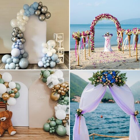 Arch Backdrop Stand Set of 2, 7.2FT 6FT Metal Gold Wedding Arch Frame Balloon Stand for Birthday Party Baby Shower Ceremony Decoration in Saudi Arabia