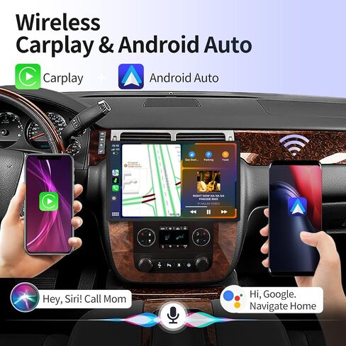 Car Radio for GMC Yukon Chevrolet Silverado Tahoe Suburban 2007-2014 Stereo 13.1 Inch IPS Touch Screen Android 13 Car Radio with Carplay & Android Auto WiFi GPS BT 5.0 FM/AM 8+128G in Saudi Arabia