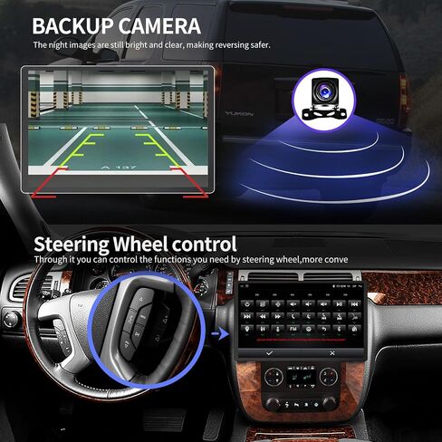 Car Radio for GMC Yukon Chevrolet Silverado Tahoe Suburban 2007-2014 Stereo 13.1 Inch IPS Touch Screen Android 13 Car Radio with Carplay & Android Auto WiFi GPS BT 5.0 FM/AM 8+128G in Saudi Arabia