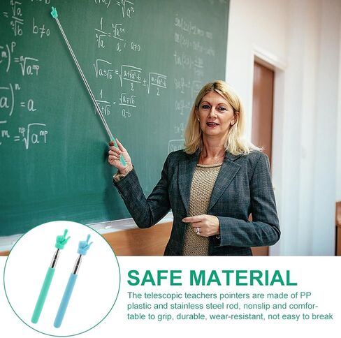 4 Pcs Telescopic Teachers Pointer,Hand Pointer,Pointer for Classroom,Retractable Pointer Telescopic,Extendable Hand Pointer Finger Pointer Stick,for Teachers School in Saudi Arabia