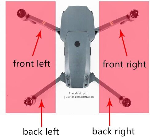 runchicken Mavic Mini 2 Back Right Arm Motor Set Body Rear Right Arm Spare Repair Parts for DJI Mavic Mini 2 (back right) in Saudi Arabia