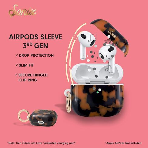 حافظة Sonix Brown Tort لأجهزة AirPods Gen 3 [غطاء صلب] حافظة واقية على شكل سلحفاة لأجهزة Apple Airpod 3rd Generation in Saudi Arabia