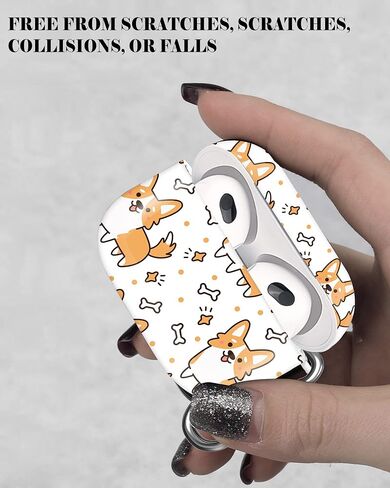 ANDRIU Compatible with Airpod pro 2nd/1st Generation Case Cover with Keychain Cute Pattern Hard & Anti Slip Cover for Men Women & Girls (Astrological Moon Sun) in Saudi Arabia