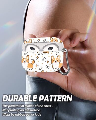 ANDRIU Compatible with Airpod pro 2nd/1st Generation Case Cover with Keychain Cute Pattern Hard & Anti Slip Cover for Men Women & Girls (Astrological Moon Sun) in Saudi Arabia