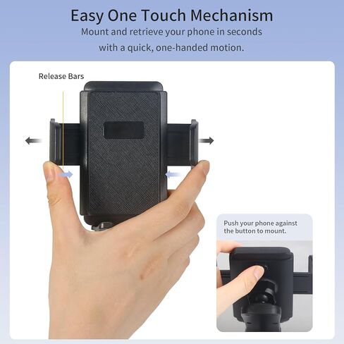 حامل هاتف عالمي للسيارة. [مشبك ومشبك أوسع لا يسقط أبدًا] حامل هاتف للوحة قيادة سيارتك، ومرآة الرؤية الخلفية، وواقي من الشمس، والطاولات. حامل هاتف خلوي لهواتف iPhone وAndroid وجميع الهواتف الذكية in Kuwait