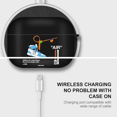 Gedicht for Airpods Pro Case، لطيف لطيف أحذية حمراء نمط TPU حالات لينة لAirpods Pro Case الجيل الأول، مقاوم للصدمات لـ Airpods Pro 2019 حافظة للرجال والنساء مع حبل وسلسلة مفاتيح in Kuwait