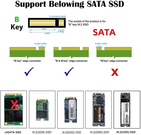 chenyang M.2 22x30mm to 22x42mm NGFF B-Key SATA SSD Upgrade Extension Protect Card Adapter for 2230 SSD LTE Card in Saudi Arabia