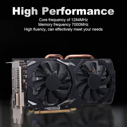 HEITIGN Graphics Card RX580 Game Graphics Card 8GB GDDR5 256BIT Low Noise Desktop Computer Graphics Card for Windows 10 11 Vista (RX580 8GB GDDR5 256BIT) in Saudi Arabia