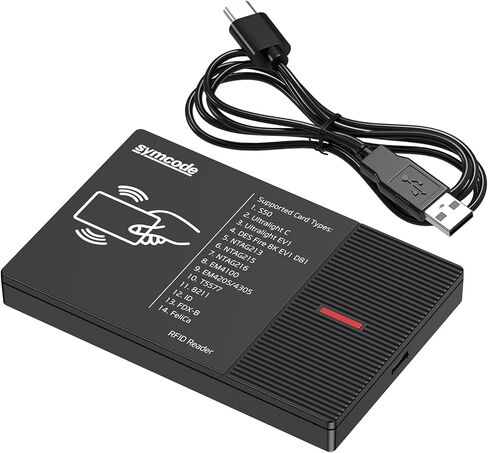 قارئ RFID 125 كيلو هرتز/13.56 ميجا هرتز قارئ ثنائي التردد 1326 بطاقة تقريب عائلية وبطاقة هوية EM4100 قارئ USB يدعم بروتوكول ISO 14443-A/B وبطاقة IC وملصقات بروتوكول ISO15693 قارئ بطاقات بدون تلامس in Kuwait